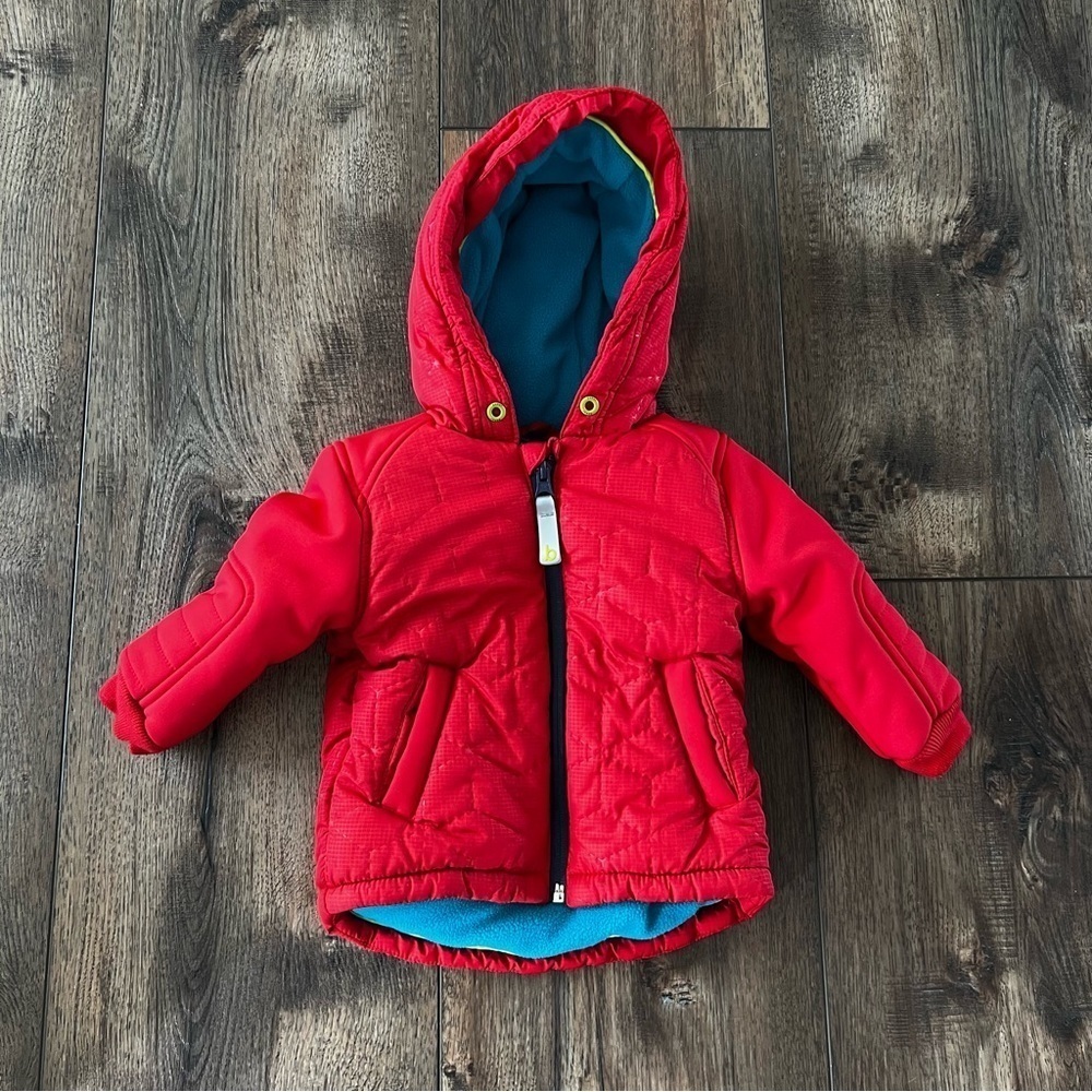 Ted Baker Baby Winter Jacket Red Hood Snow Coat size 
6-9 Months